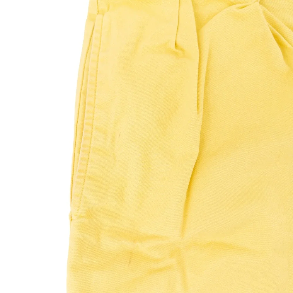 Vintage Polo Ralph Lauren Mens 36 Tyler Shorts Yellow Pleated Cotton Chino 90s